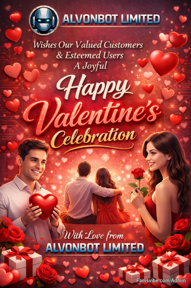 Happy Valentine's Day From Alvonbot Limited ❤️🙏